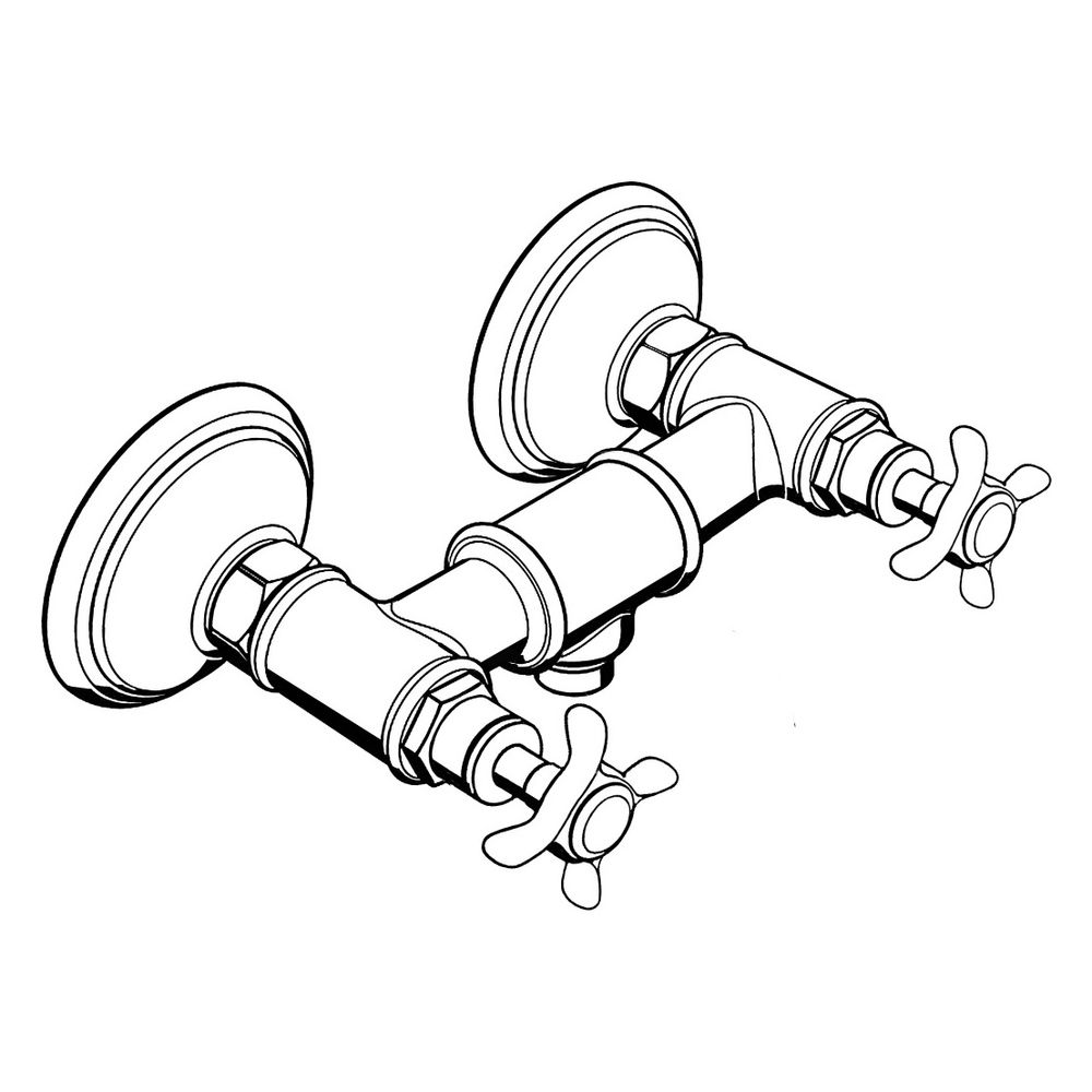 Hansgrohe AXOR Montreux 2-Griff Brausearmatur Aufputz, 11l/min, Kreuzgriffen, Brush... HANSGROHE-16560250 4011097882611 (Abb. 3)
