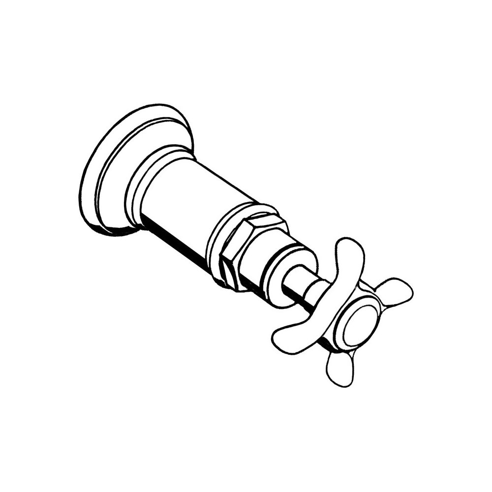 Hansgrohe AXOR Montreux Absperrventil Unterputz, Kreuzgriff, DN 15/DN 20, Edelstahl... HANSGROHE-16871800 4011097884530 (Abb. 3)