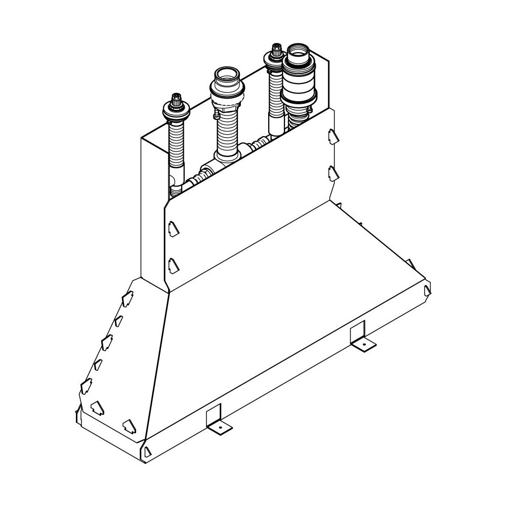 hansgrohe Grundkörper 4-Loch Wannenarmatur für Wannenrandmontage mit Secuflexbox... HANSGROHE-13444180 4011097140841 (Abb. 7)