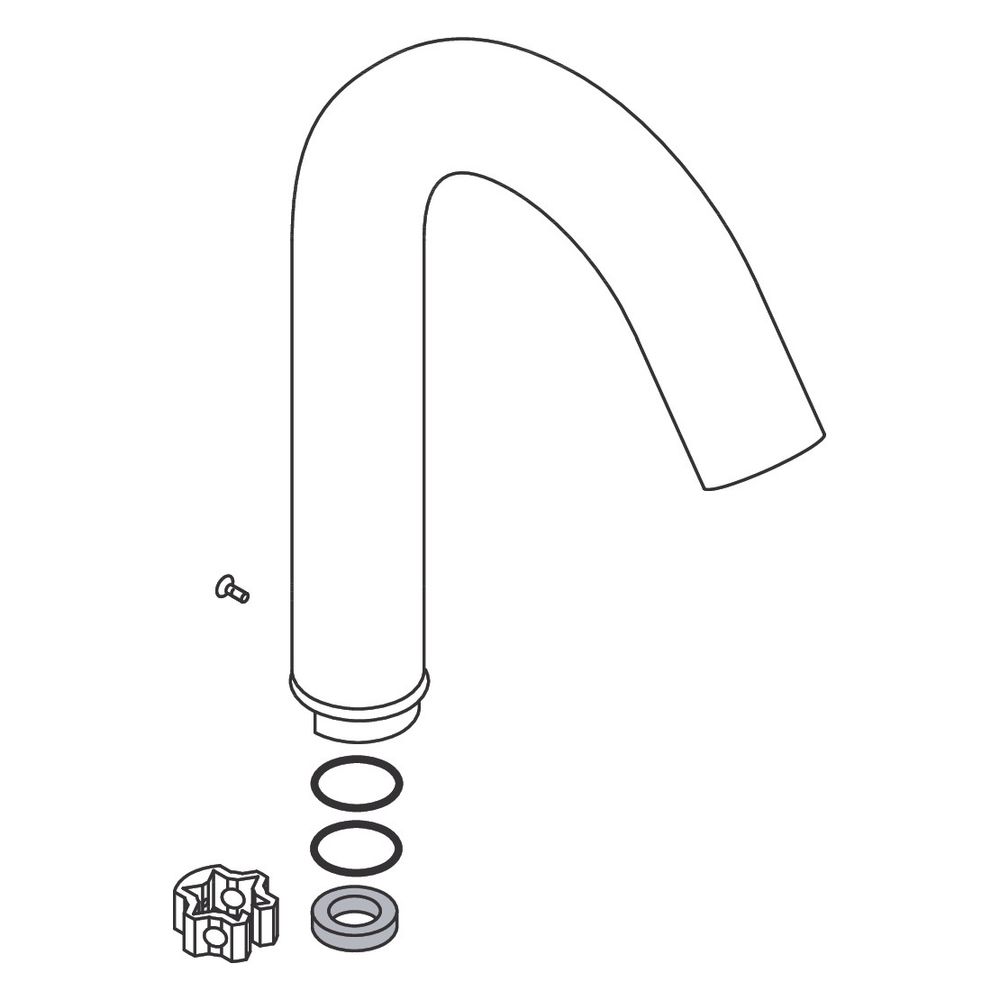 Hansgrohe Auslauf für 2-Griff Waschtischarmatur, Chrom, 95030000... HANSGROHE-95030000 4011097135755 (Abb. 2)