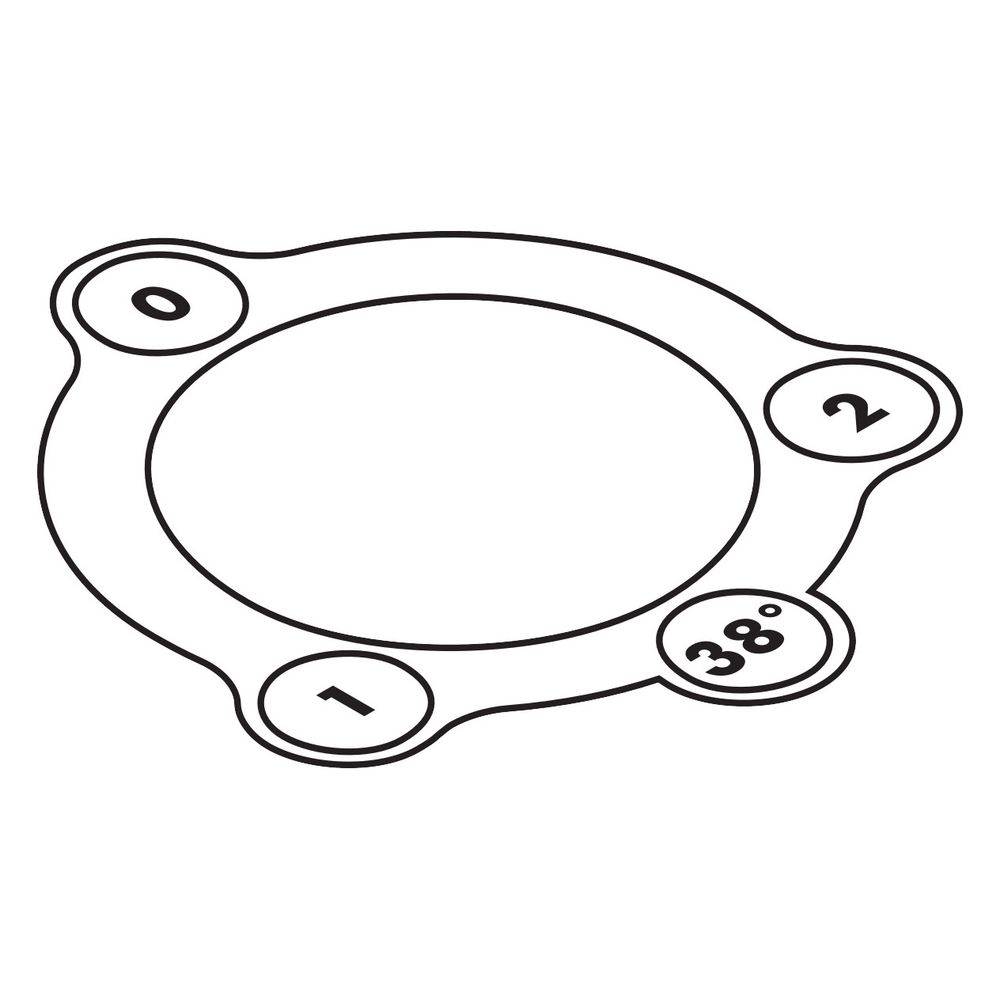 Hansgrohe Aufkleber für 2-Loch-Wannenrand-Thermostat, 97791000... HANSGROHE-97791000 4011097605319 (Abb. 2)