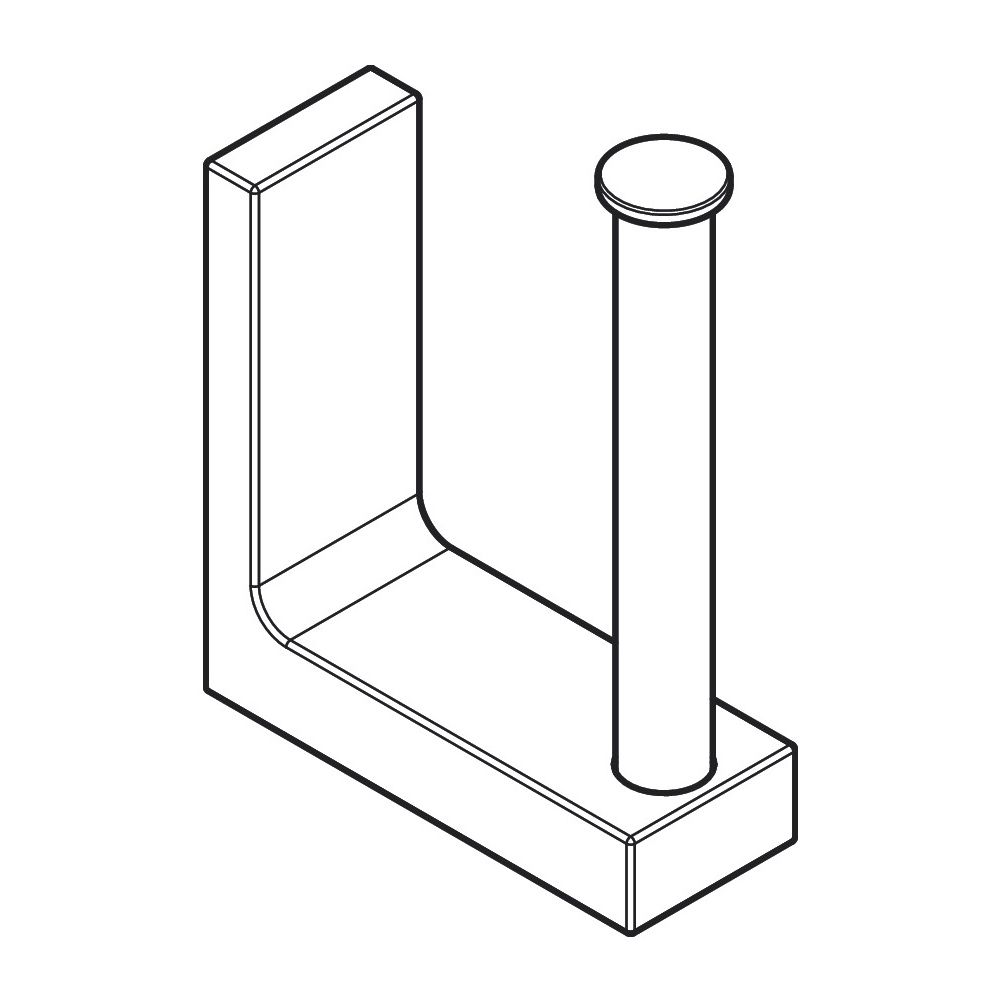 Hansgrohe AXOR Universal Rectangular Ersatzpapierrollenhalter, 143x102mm, Metall, M... HANSGROHE-42654670 4059625423530 (Abb. 4)
