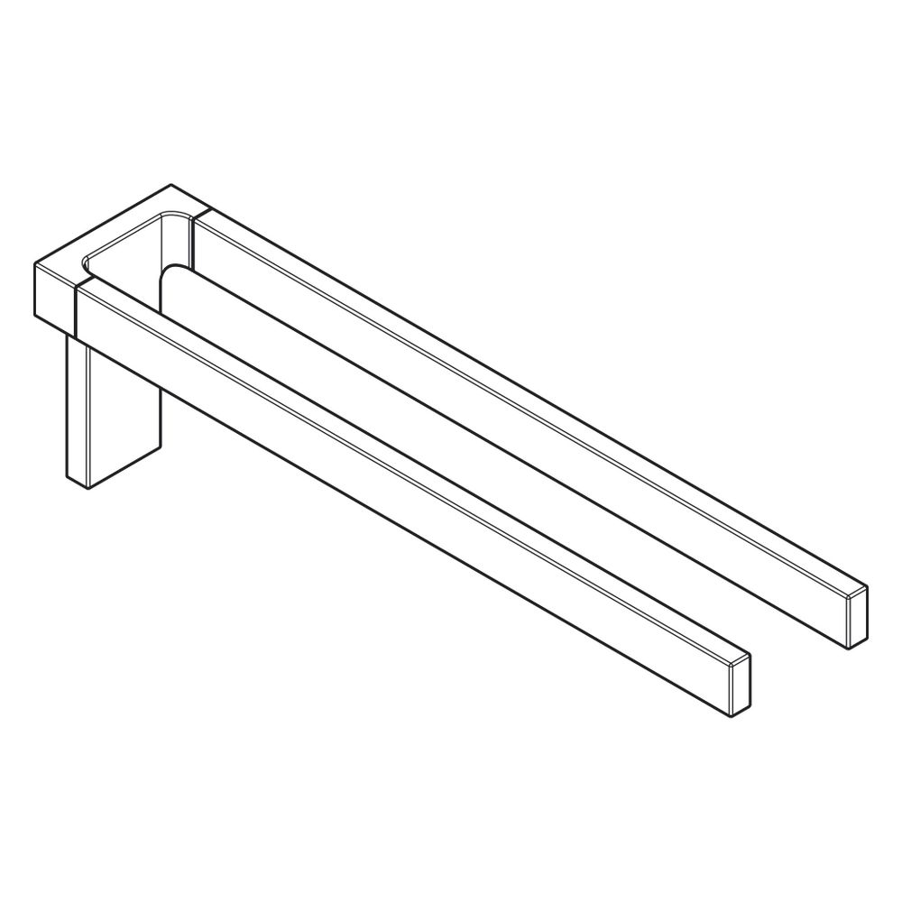 Hansgrohe AXOR Universal Rectangular Handtuchhalter zweiarmig, 381mm, Metall, Brush... HANSGROHE-42622140 4059625422625 (Abb. 5)