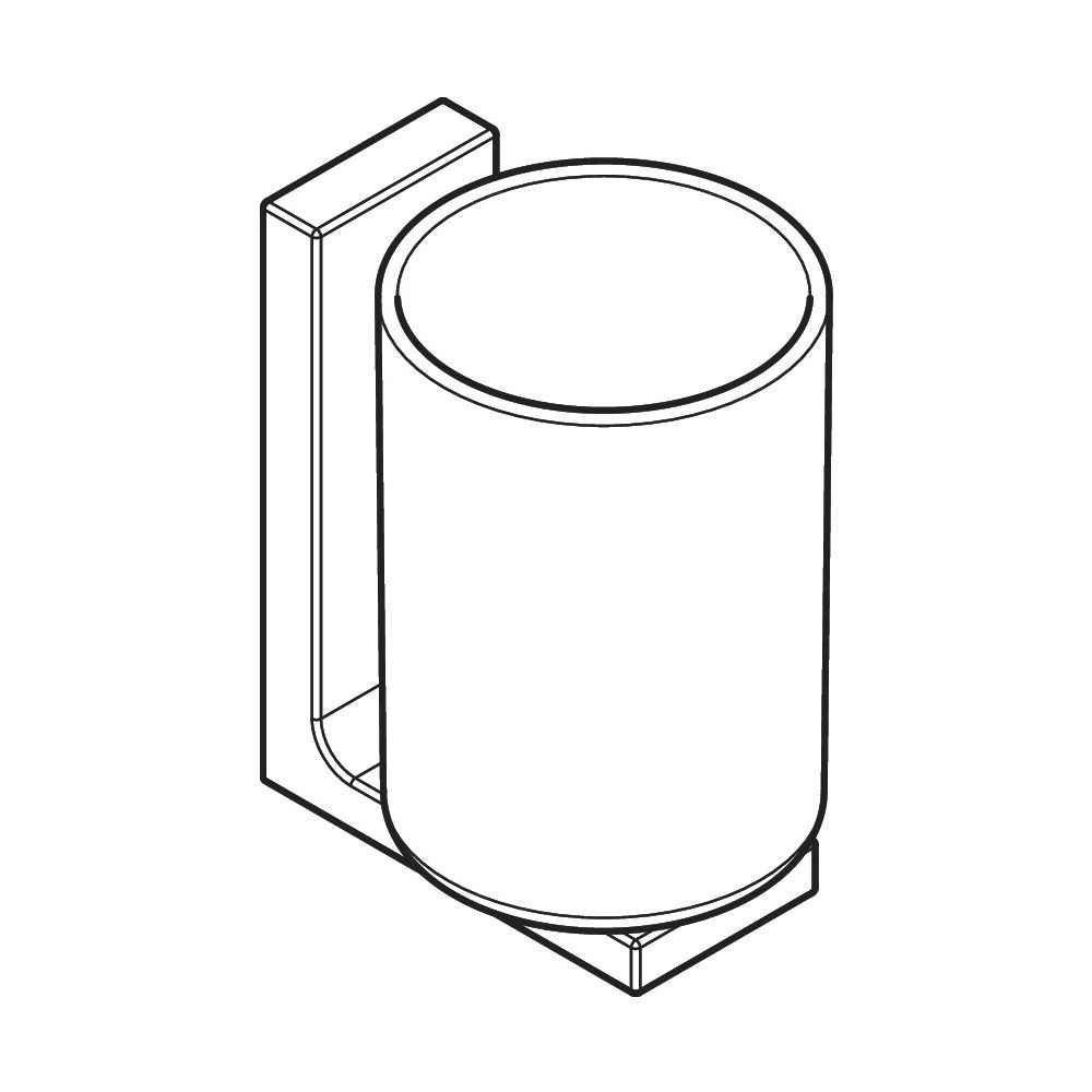 Hansgrohe AXOR Universal Rectangular Zahnputzbecher, 111x70x90mm, Metall/Glas, Matt... HANSGROHE-42604670 4059625422410 (Abb. 4)