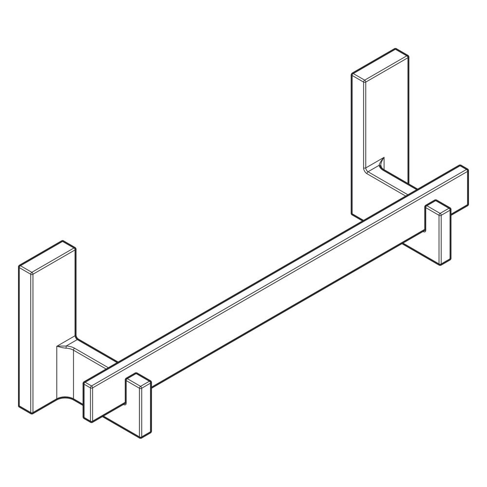 Hansgrohe AXOR Universal Rectangular Haltestange 340mm, 300mm Bohrabstand, Mattschw... HANSGROHE-42613670 4059625422724 (Abb. 4)