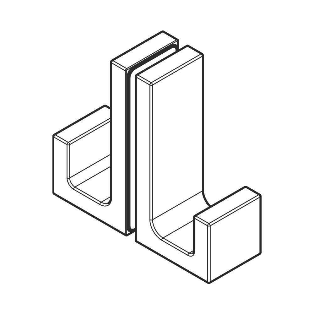 Hansgrohe AXOR Universal Rectangular Duschtürgriff, 6-12mm Glasstärke, Metall, Brus... HANSGROHE-42639950 4059625423998 (Abb. 4)