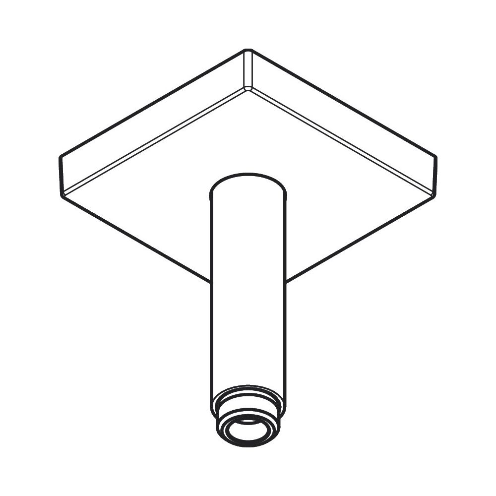 Hansgrohe AXOR ShowerSolutions Deckenanschluss 100mm eckig, DN 15, G 1/2", Polished... HANSGROHE-26437330 4059625407363 (Abb. 6)