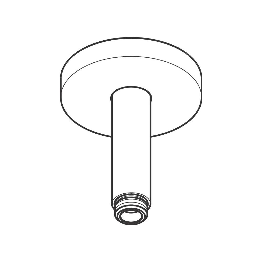 Hansgrohe AXOR ShowerSolutions Deckenanschluss 100mm, DN 15, G 1/2", Brushed Nickel... HANSGROHE-26432820 4059625030066 (Abb. 7)
