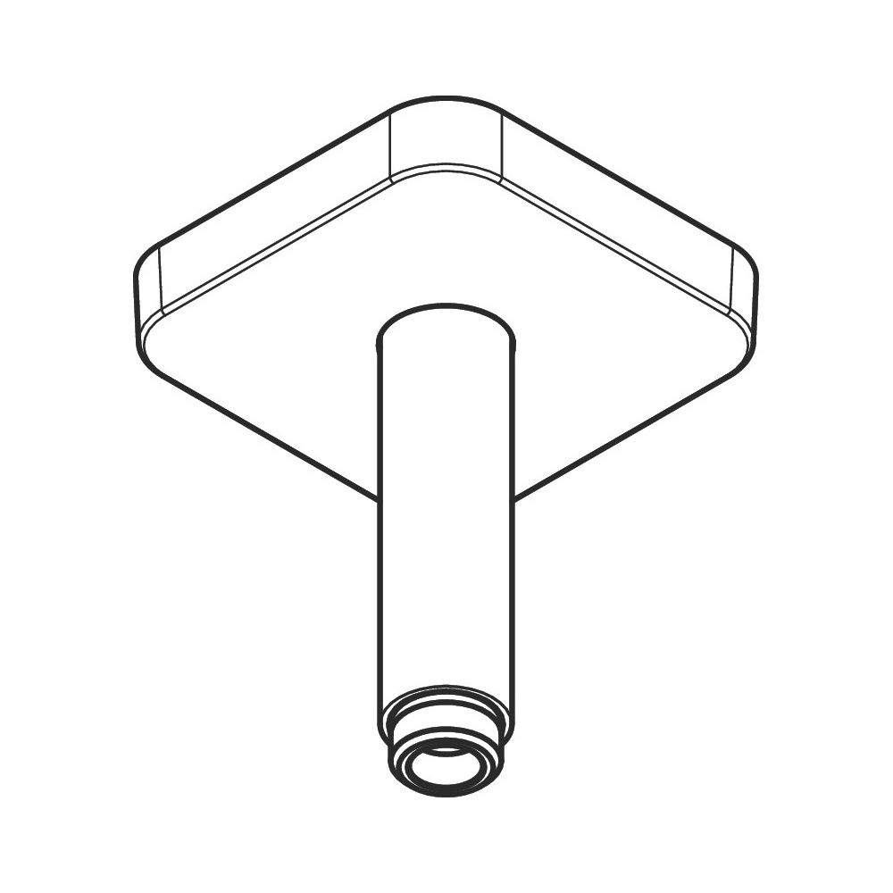 Hansgrohe AXOR ShowerSolutions Deckenanschluss 100mm softsquare, DN 15, G 1/2", Chr... HANSGROHE-26965000 4059625400456 (Abb. 7)