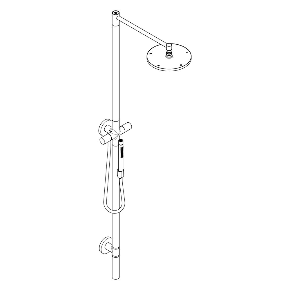 Hansgrohe AXOR Starck Duschsäule, Thermostat, Kopfbrause 240mm, 1jet, DN 15, Brushe... HANSGROHE-12672250 4059625435205 (Abb. 3)