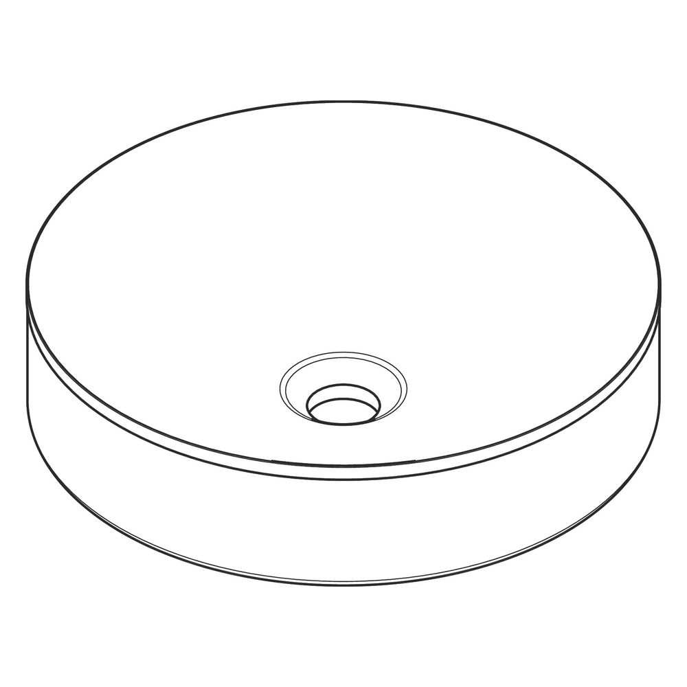 Hansgrohe AXOR Aufsatzwaschtisch Suite Rund, 400x105x400mm, ohne Hahnloch, Überlauf... HANSGROHE-42001000 4059625450451 (Abb. 4)