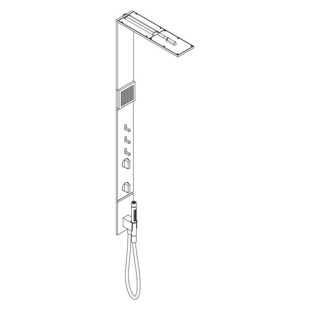 Hansgrohe AXOR ShowerComposition Duschpaneel, Thermostat, Kopfbrause 110x220mm, 1je... HANSGROHE-12595670 4059625489154 (Abb. 4)