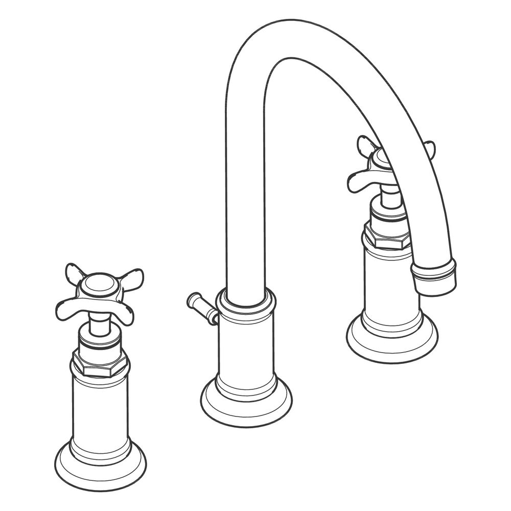 Hansgrohe AXOR Montreux 3-Loch Waschtischarmatur 180mm, 5l/min, Kreuzgriffen, Zugst... HANSGROHE-16513330 4011097879666 (Abb. 3)