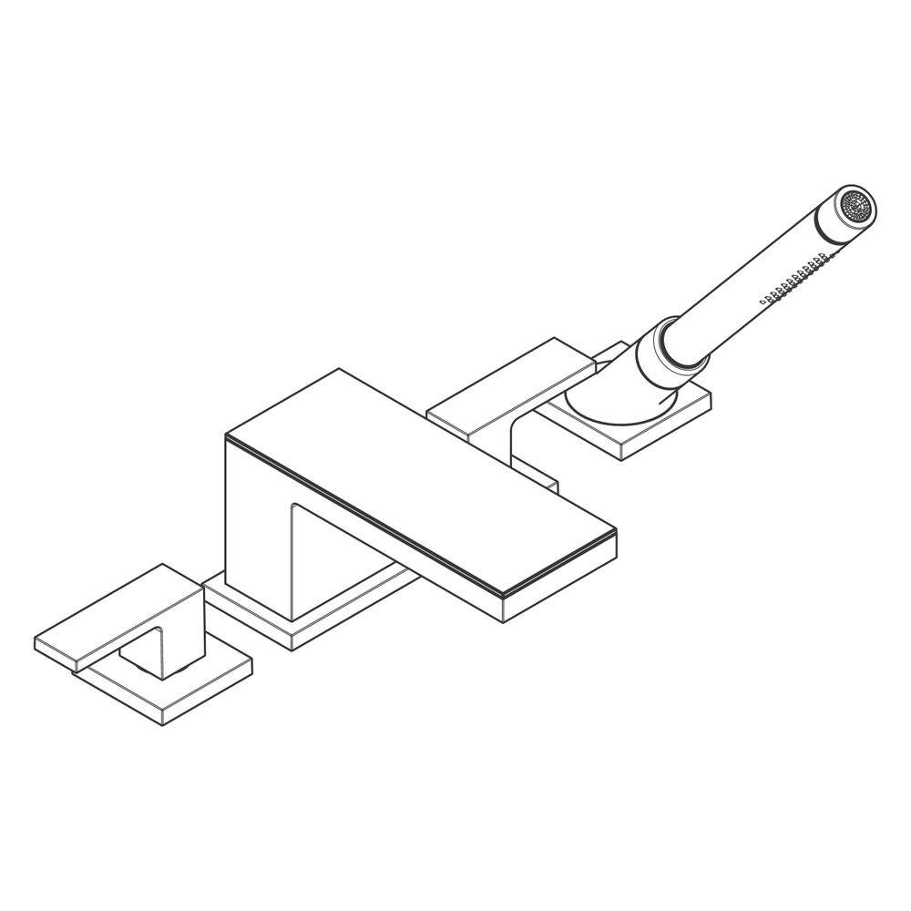 Hansgrohe AXOR MyEdition 4-Loch Wannenrandarmatur, 22l/min, Chrom/Spiegelglas... HANSGROHE-47430000 4059625161289 (Abb. 4)