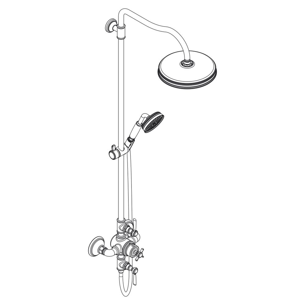 Hansgrohe AXOR Montreux Showerpipe, Thermostat, Kopfbrause 240mm, 14l/min, 1jet, DN... HANSGROHE-16572820 4011097823218 (Abb. 5)