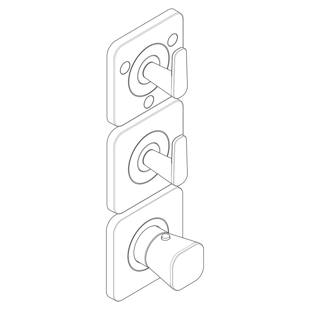 Hansgrohe AXOR Citterio C Thermostatmodul 380x120mm, UP DN 20, Platte für 3 Verbrau... HANSGROHE-49710340 4059625560044 (Abb. 3)
