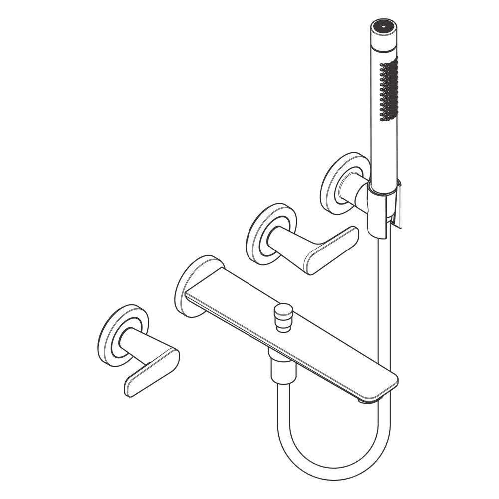 Hansgrohe AXOR Citterio C 3-Loch Wannenmischer Unterputz Wandmontage, Handbrause, C... HANSGROHE-49481820 4059625559642 (Abb. 3)