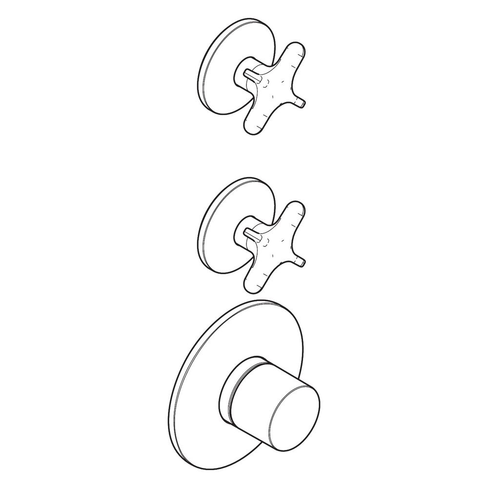 Hansgrohe AXOR One Thermostatmodul Unterputz, DN 20, für 2 Verbraucher, Kreuzgriff,... HANSGROHE-48712800 4059625745786 (Abb. 3)