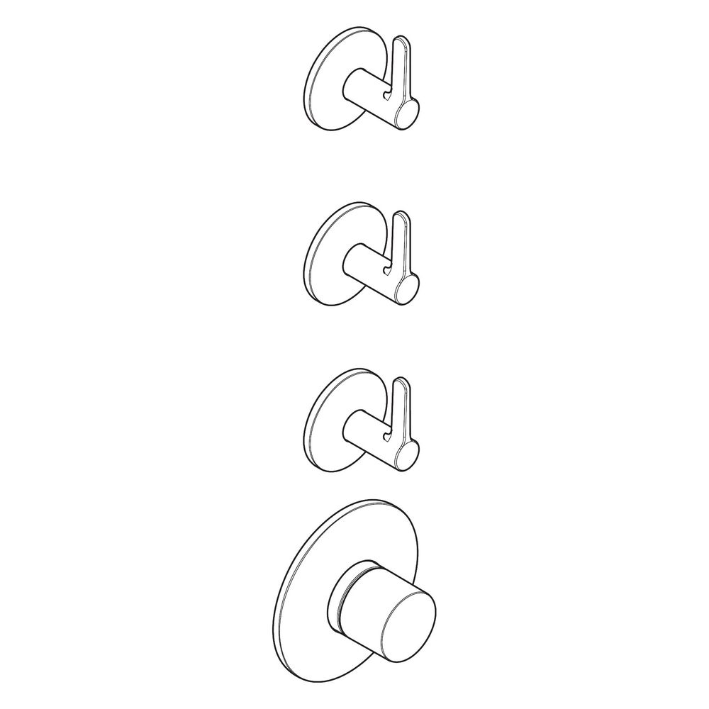 Hansgrohe AXOR One Thermostatmodul Unterputz, DN 20, für 3 Verbraucher, Hebelgriff,... HANSGROHE-48723950 4059625753019 (Abb. 3)