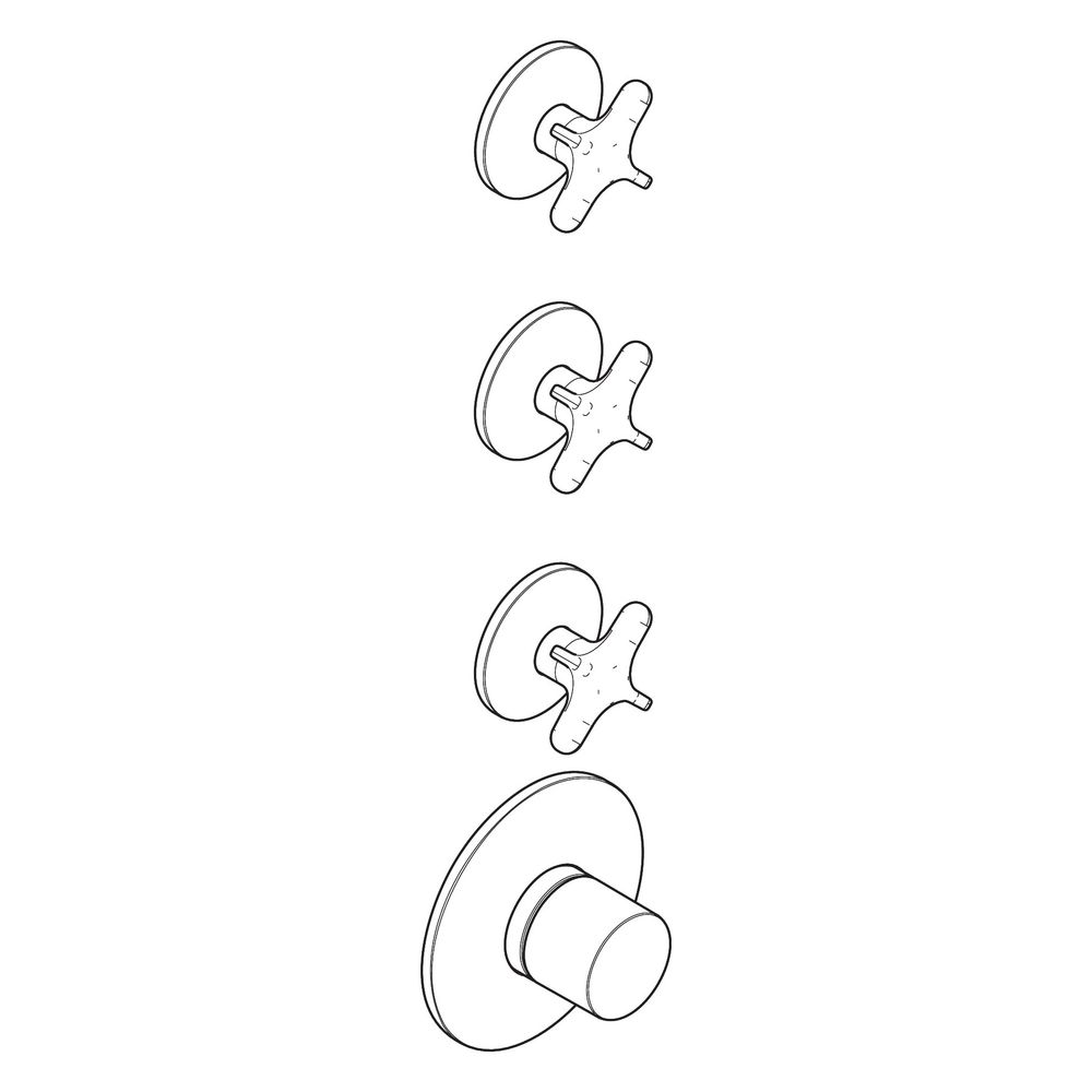 Hansgrohe AXOR One Thermostatmodul Unterputz, DN 20, für 3 Verbraucher, Kreuzgriff,... HANSGROHE-48713950 4059625753682 (Abb. 3)