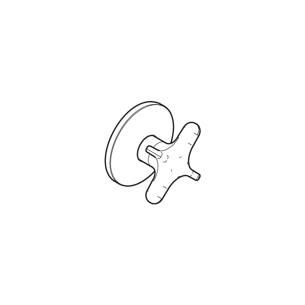 Hansgrohe AXOR One Absperrventil Unterputz, Kreuzgriff, DN 15/DN 20, Brushed Nickel... HANSGROHE-48771820 4059625753316 (Abb. 3)