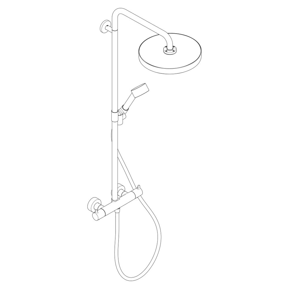 Hansgrohe AXOR One Showerpipe, Thermostat, Kopfbrause 280mm, 13,2l/min, 1jet, Brush... HANSGROHE-48794950 4059625718773 (Abb. 3)