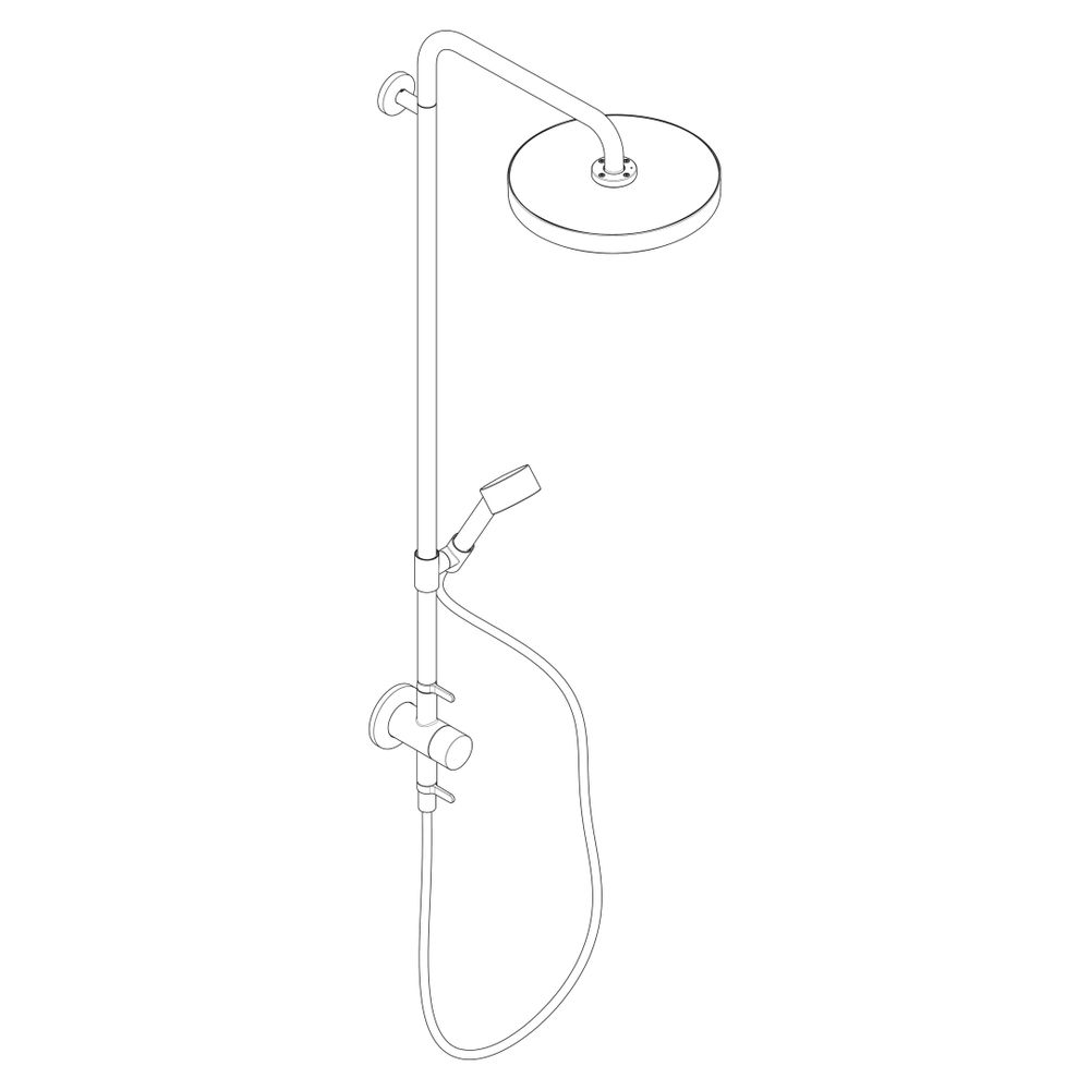 Hansgrohe AXOR One Showerpipe, Thermostat, Kopfbrause 280mm, 12l/min, 1jet Unterput... HANSGROHE-48796000 4059625717196 (Abb. 3)