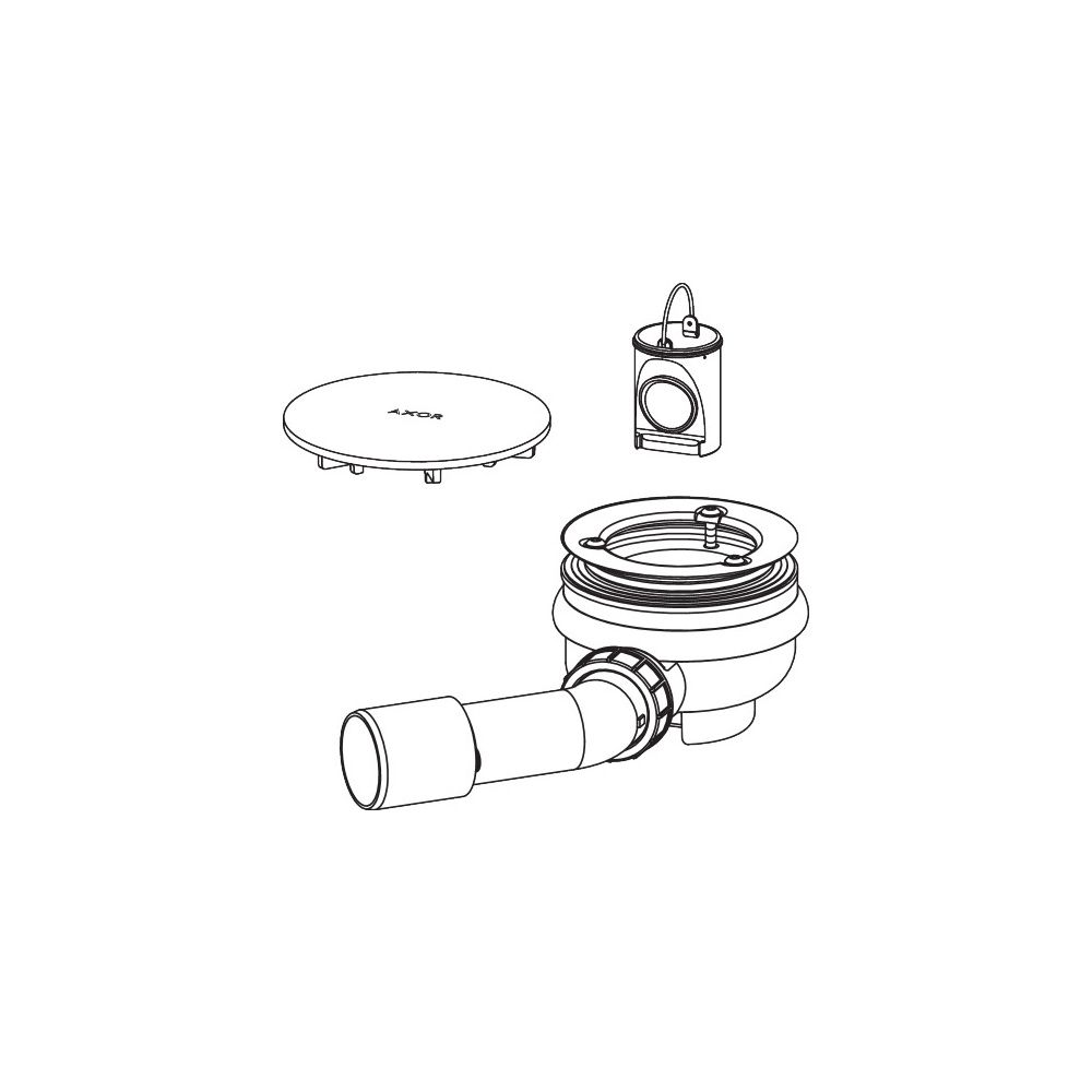 Hansgrohe AXOR Staro Komplettset Ablaufgarnitur für Duschwanne, DN 50, 57l/min, Bru... HANSGROHE-42542140 4059625756041 (Abb. 2)