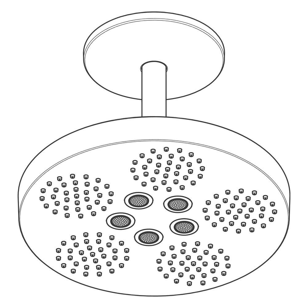Hansgrohe AXOR One Kopfbrause 280mm, 18,1l/min, 2jet, Deckenanschluss, Brushed Nick... HANSGROHE-48494820 4059625369791 (Abb. 4)