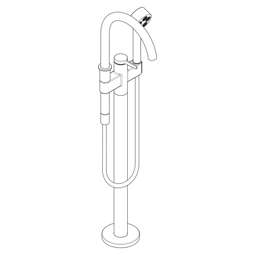 Hansgrohe AXOR One Einhebel-Wannenmischer bodenstehend, 21,5l/min, Edelstahl Optic... HANSGROHE-48440800 4059625372401 (Abb. 4)