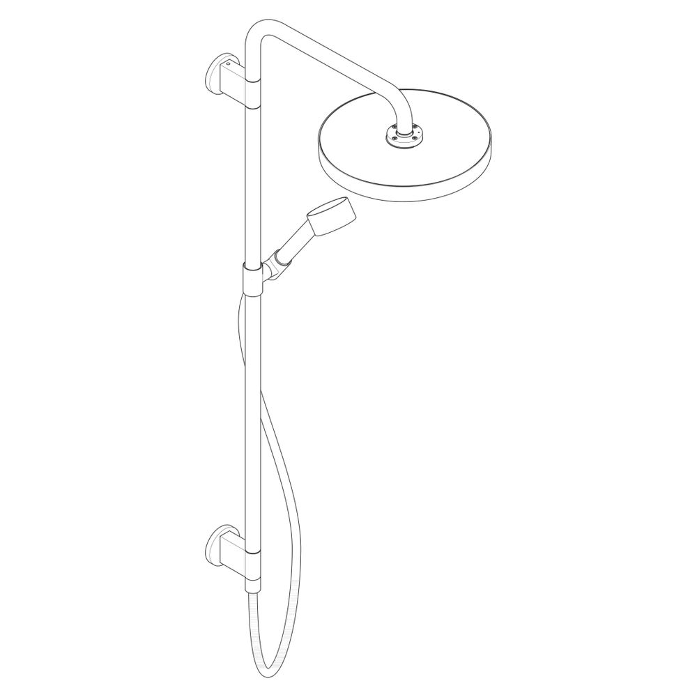 Hansgrohe AXOR One Showerpipe Duschsystem 280mm, 12,7l/min, 1jet Unterputz, DN 15, ... HANSGROHE-48790340 4059625368992 (Abb. 3)