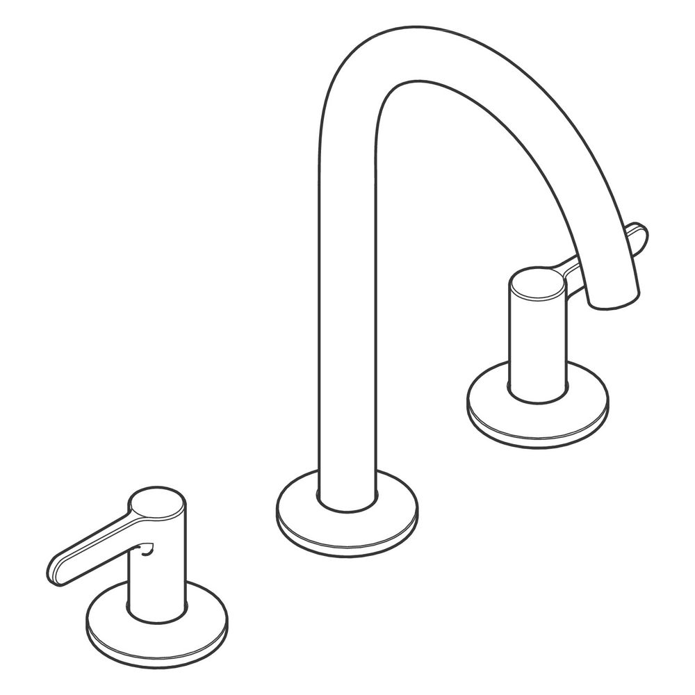 Hansgrohe AXOR One 3-Loch Waschtischarmatur 170mm, 5l/min, Hebelgriff, Push-Open Ab... HANSGROHE-48050250 4059625371107 (Abb. 3)