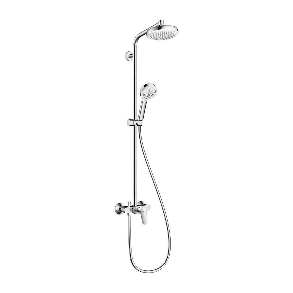 hansgrohe Showerpipe Crometta 160 Einhebelmischer weiß/chrom... HANSGROHE-27266400 4011097751276 (Abb. 1)