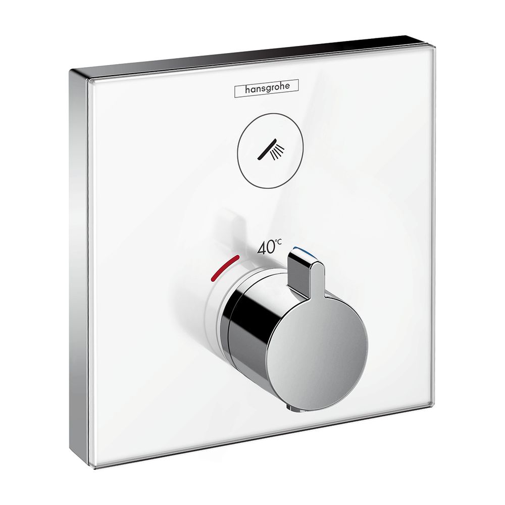 hansgrohe Thermostat Unterputz ShowerSelect Glas 1 Verbraucher weiß/chrom... HANSGROHE-15737400 4011097777498 (Abb. 1)