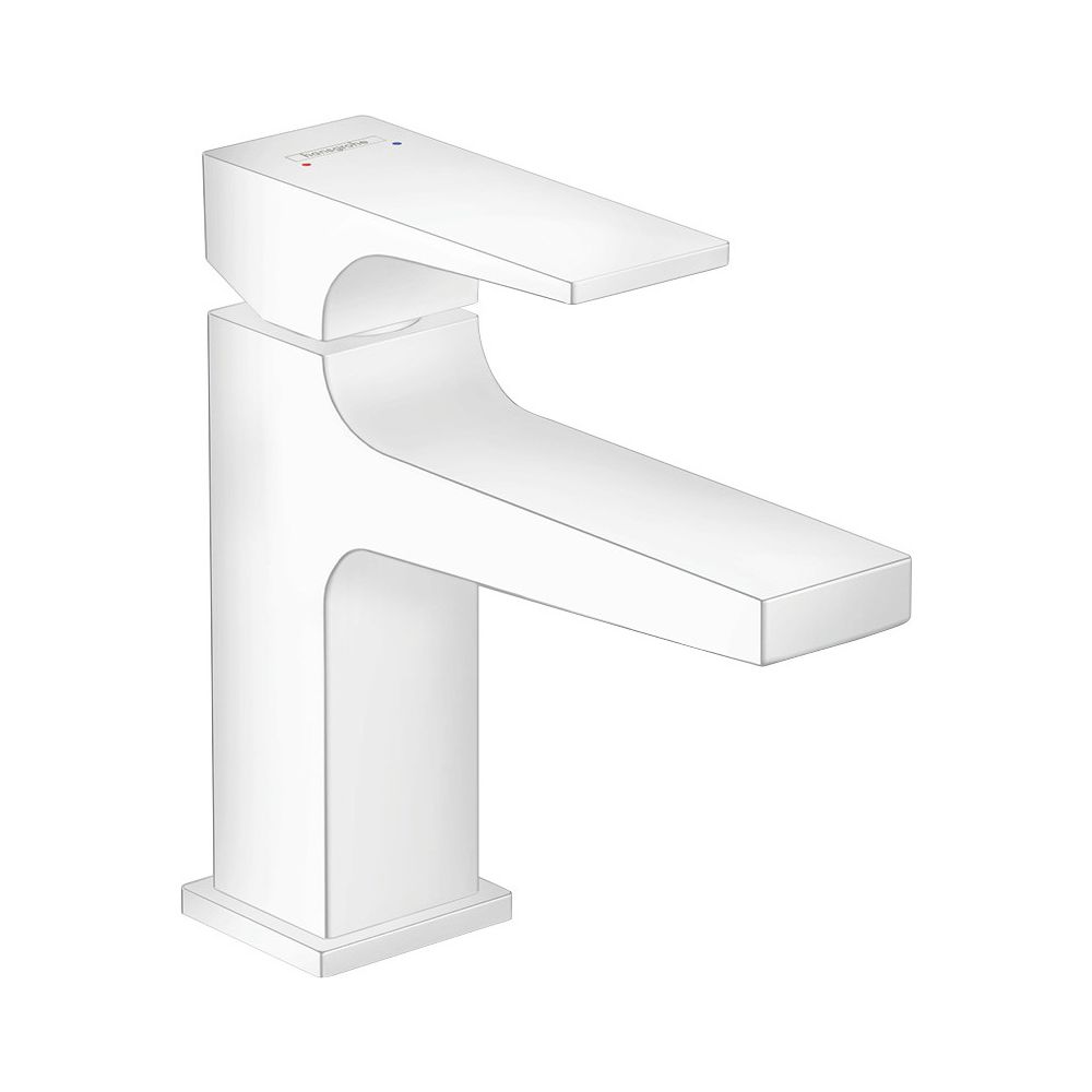 hansgrohe Waschtischmischer 100 Metropol mattweiß kurzer Auslauf Push-Open Ablaufga... HANSGROHE-32500700 4059625231227 (Abb. 1)