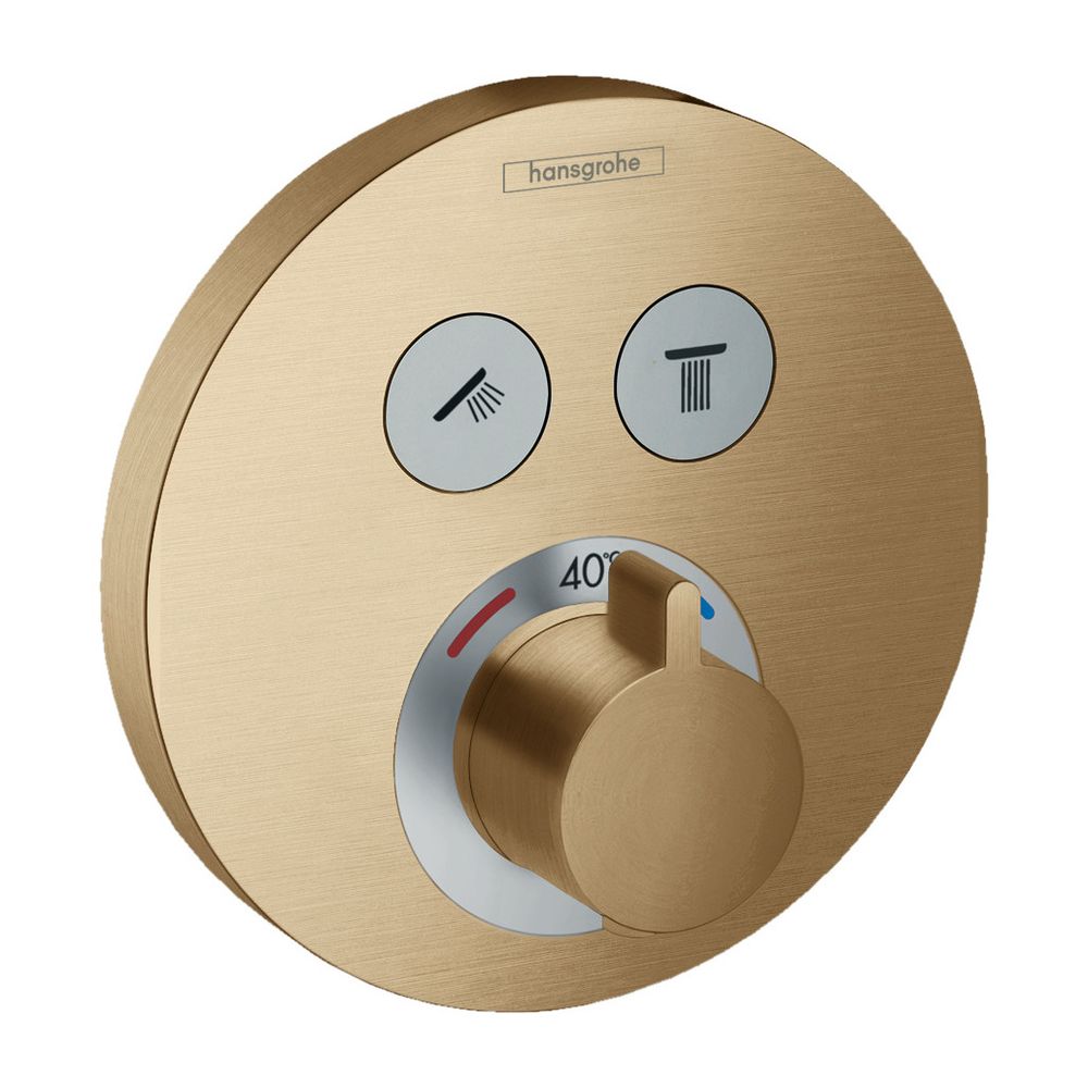hansgrohe Thermostat Unterputz ShowerSelect S Fertigset 2 Verbraucher bronze gebürs... HANSGROHE-15743140 4059625142424 (Abb. 1)