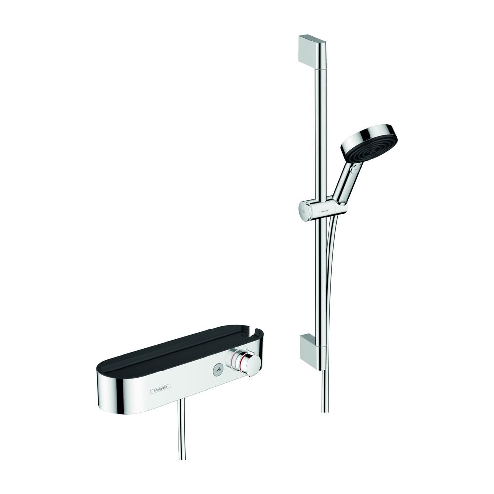 hansgrohe Brausesystem Pulsify Select S 105 Relaxation Brausethermostat Stange 650m... HANSGROHE-24260000 4059625368268 (Abb. 1)