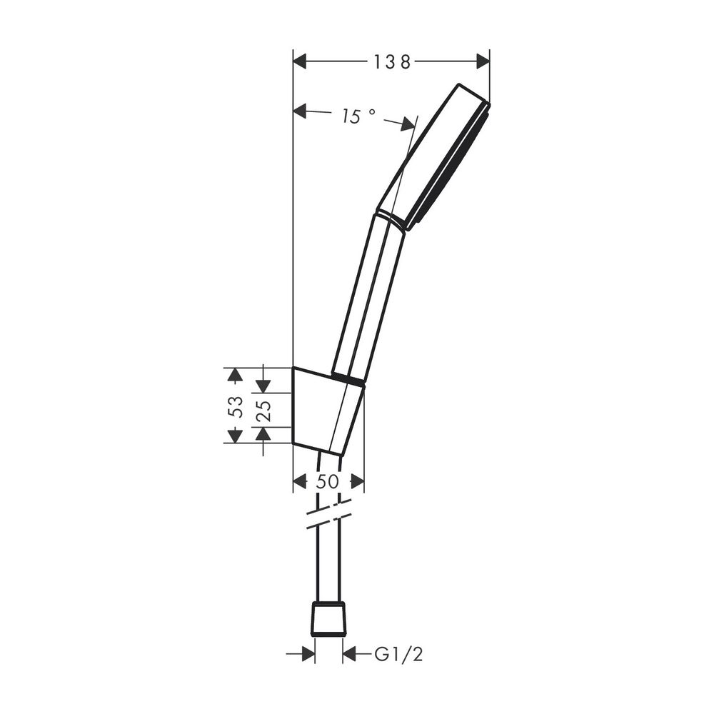 hansgrohe Porterset Pulsify S 105 1jet mit Brauseschlauch 1250mm mattschwarz... HANSGROHE-24301670 4059625358382 (Abb. 2)