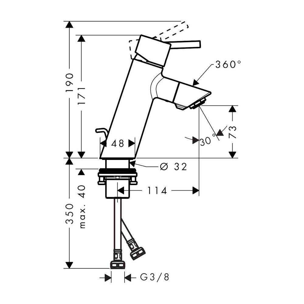 hansgrohe Waschtischmischer Talis 80 chrom... HANSGROHE-32053000 4011097679518 (Abb. 2)