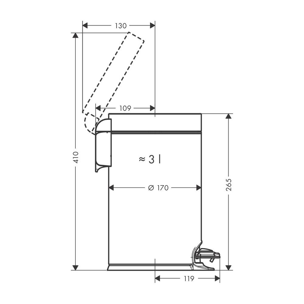 hansgrohe Treteimer AddStoris mattschwarz... HANSGROHE-41775670 4059625296882 (Abb. 2)