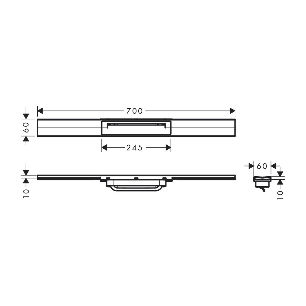 hansgrohe RainDrain Flex Duschrinne 700mm kürzbar zur freien Montage chrom... HANSGROHE-56043000 4059625350188 (Abb. 2)