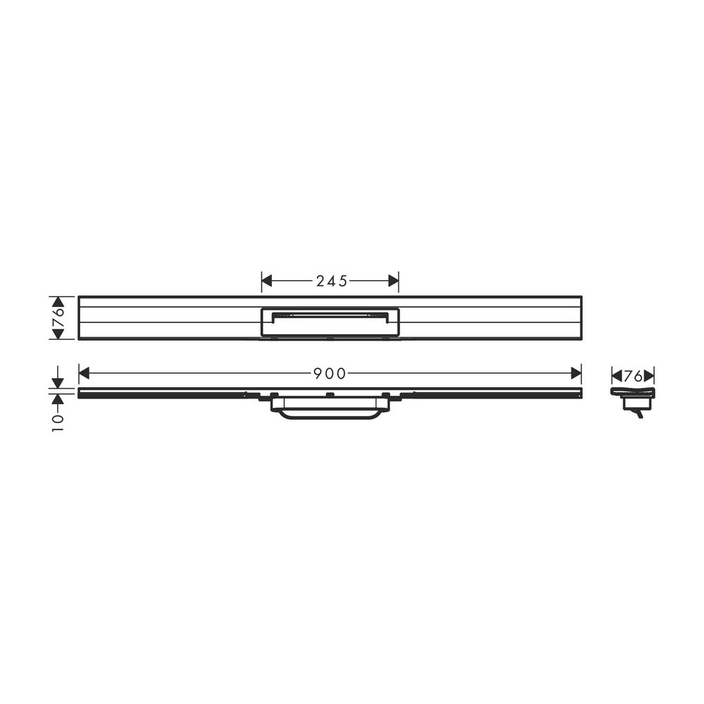 hansgrohe RainDrain Flex Duschrinne 900mm kürzbar für Wandmontage bronze gebürstet... HANSGROHE-56052140 4059625349663 (Abb. 2)