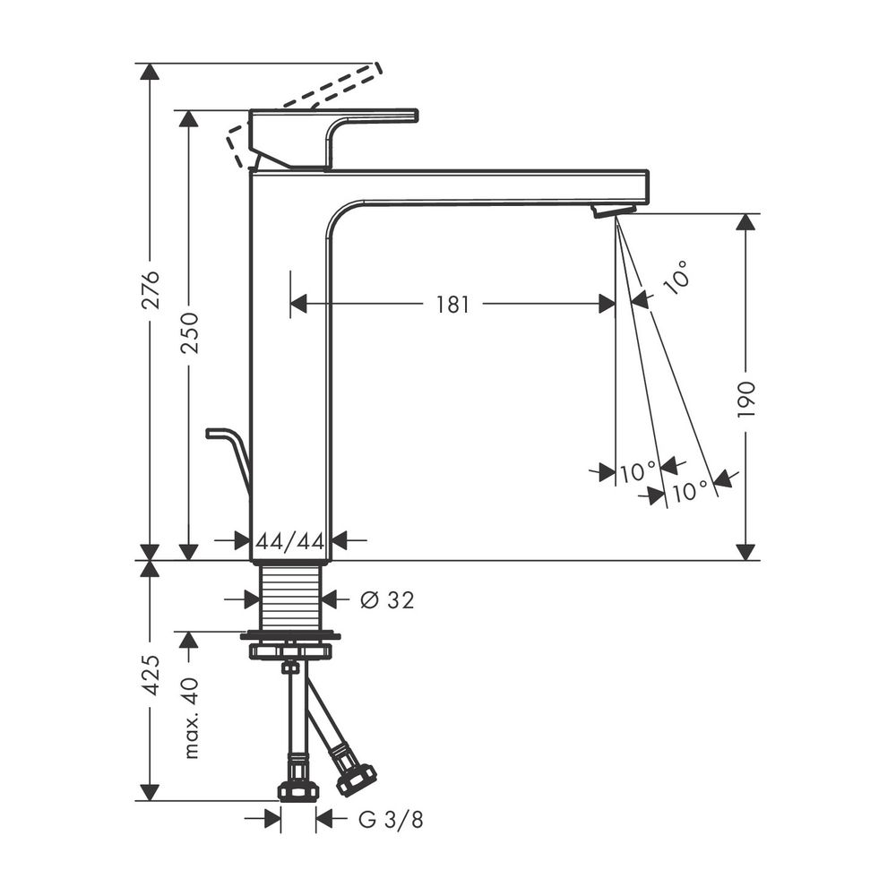 hansgrohe Waschtischmischer 190 Vernis Shape mattschwarz... HANSGROHE-71562670 4059625326114 (Abb. 2)