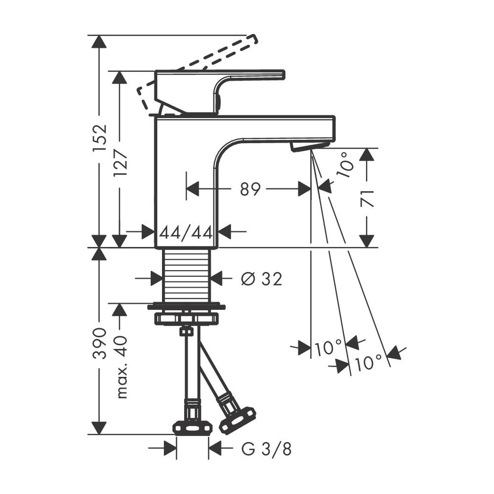 hansgrohe Waschtischmischer 70 Vernis Shape ohne Ablaufgarnitur chrom... HANSGROHE-71567000 4059625325445 (Abb. 2)