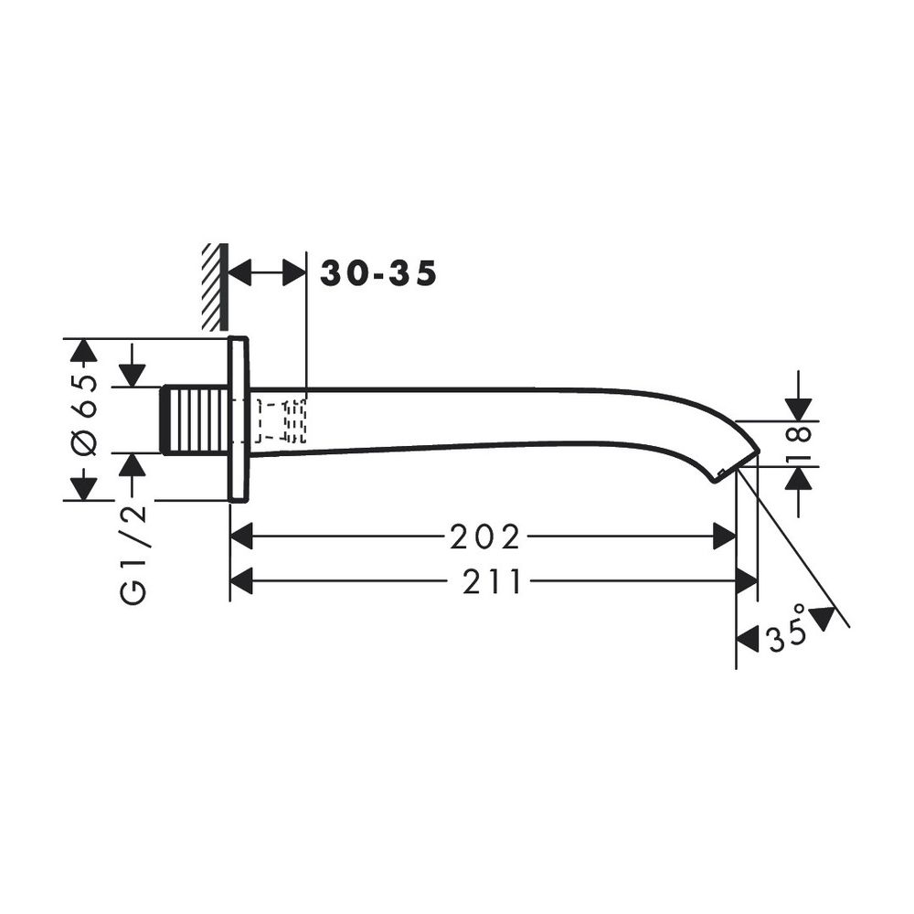 hansgrohe Wanneneinlauf Vivenis chrom... HANSGROHE-75410000 4059625322727 (Abb. 2)