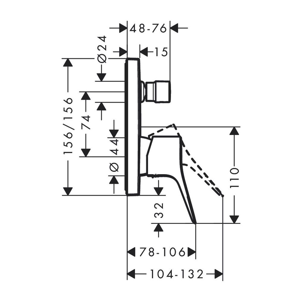 hansgrohe Wannenmischer Unterputz Vivenis Fertigset mit Sicherungskombination chrom... HANSGROHE-75416000 4059625358535 (Abb. 2)