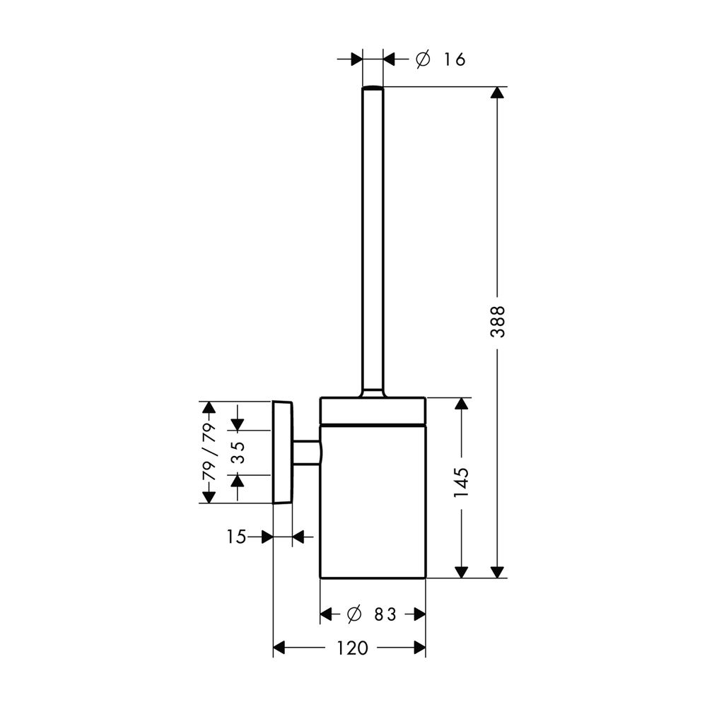 hansgrohe WC-Bürstenhalter PuraVida chrom... HANSGROHE-41505000 4011097618432 (Abb. 2)