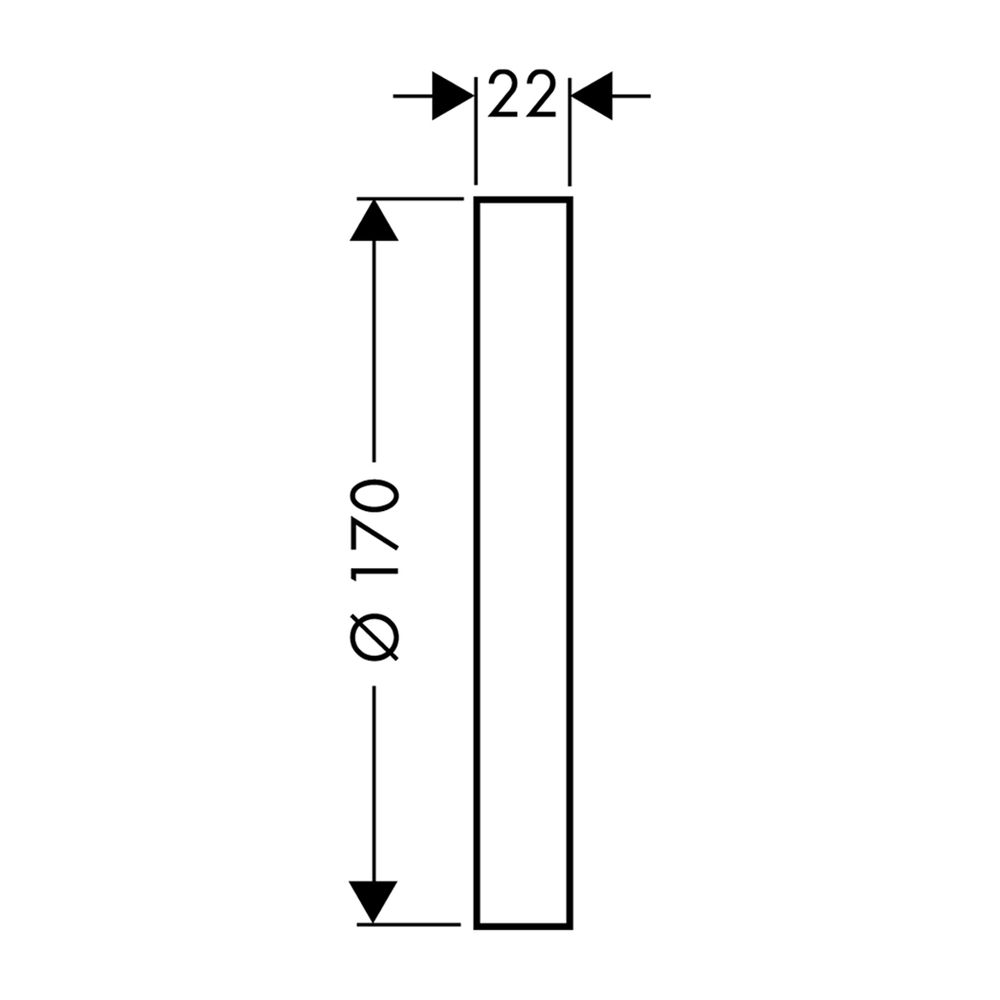 hansgrohe Verlängerungsrosette für iBox universal Durchmesser 170mm chrom... HANSGROHE-13596000 4011097393803 (Abb. 2)