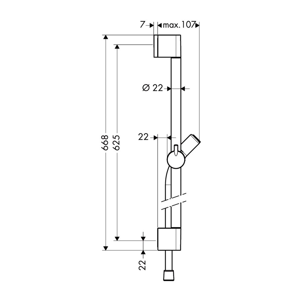 hansgrohe Brausenstange Unica C 650mm chrom mit Isiflex B 1600mm... HANSGROHE-27611000 4011097537511 (Abb. 2)