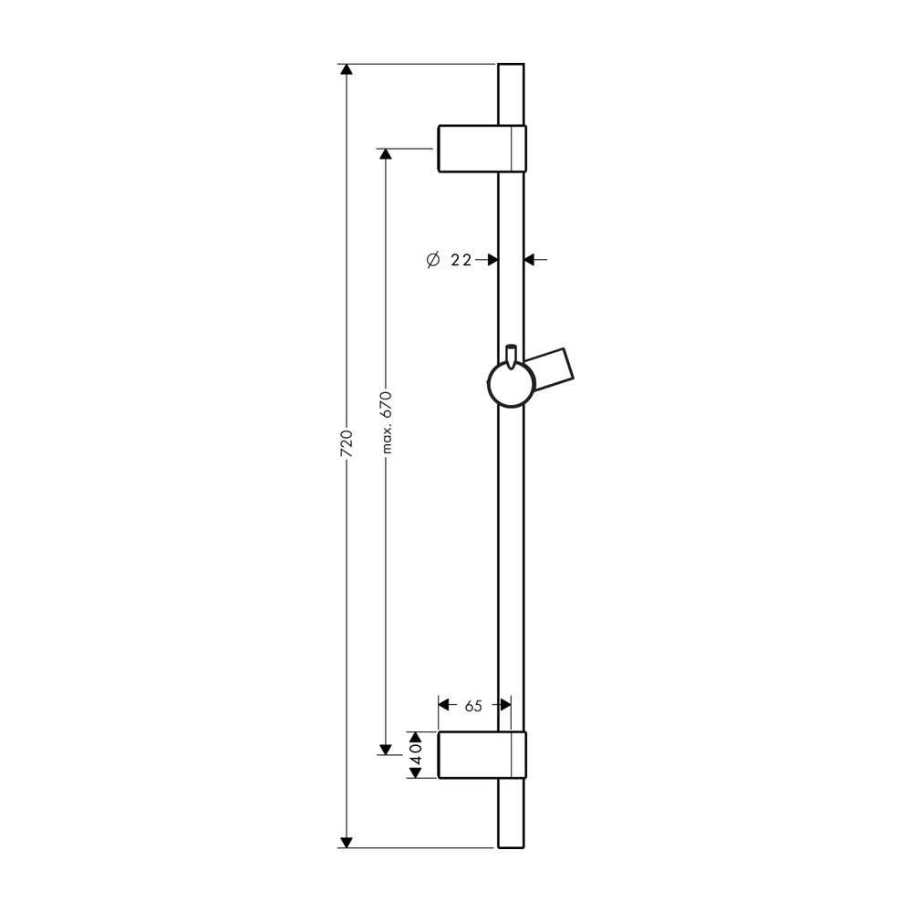 hansgrohe Brausestange Unica S Puro Reno 720mm chrom... HANSGROHE-28662000 4011097723709 (Abb. 2)